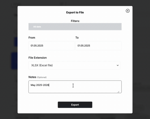 How do I export my transaction history - 02